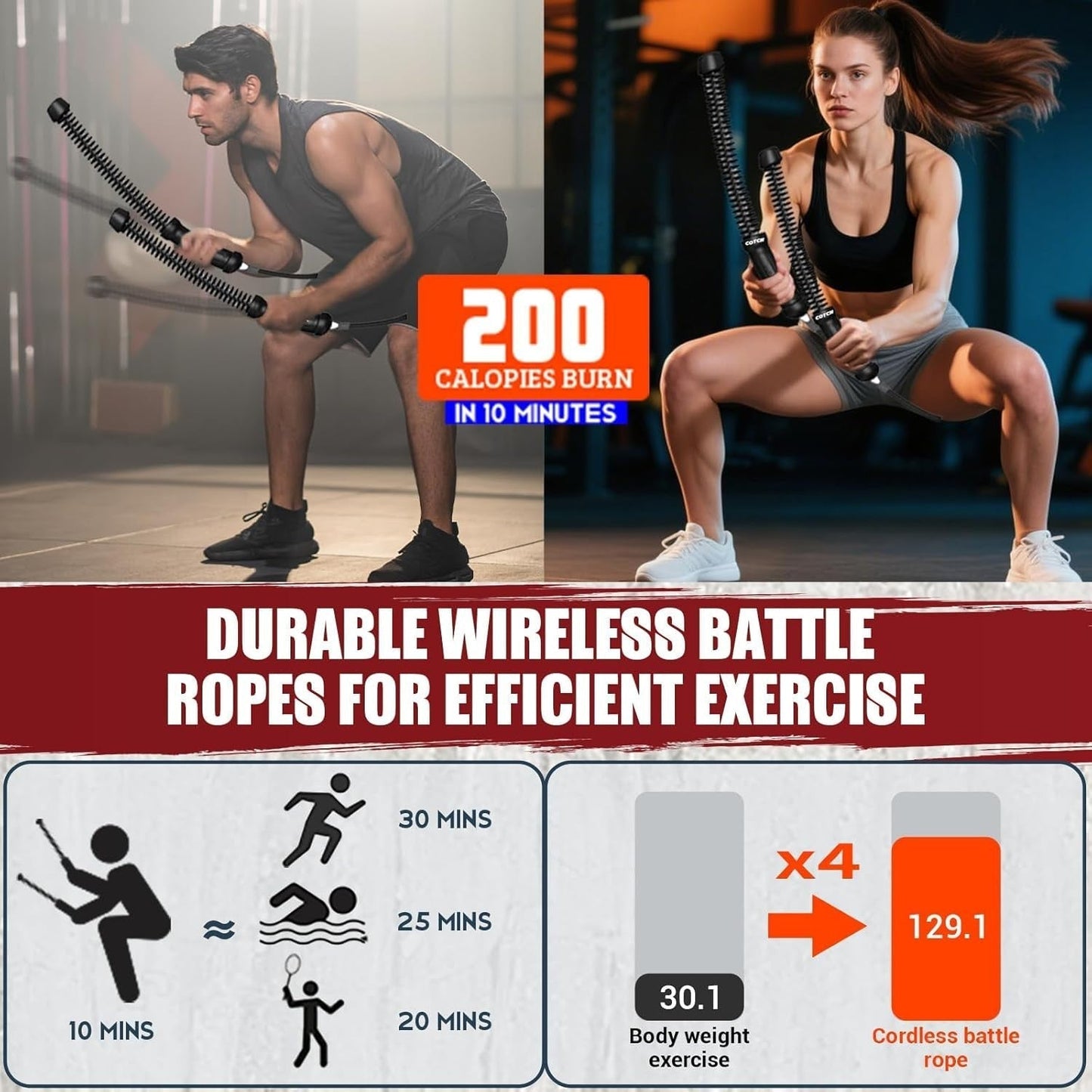 LuvRoxy™ Ropeless Battle Ropes